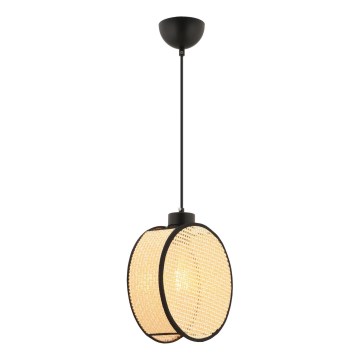 Lámpara colgante con cable DRUM 1xE27/60W/230V beige/negro