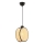 Lámpara colgante con cable DRUM 1xE27/60W/230V beige/negro