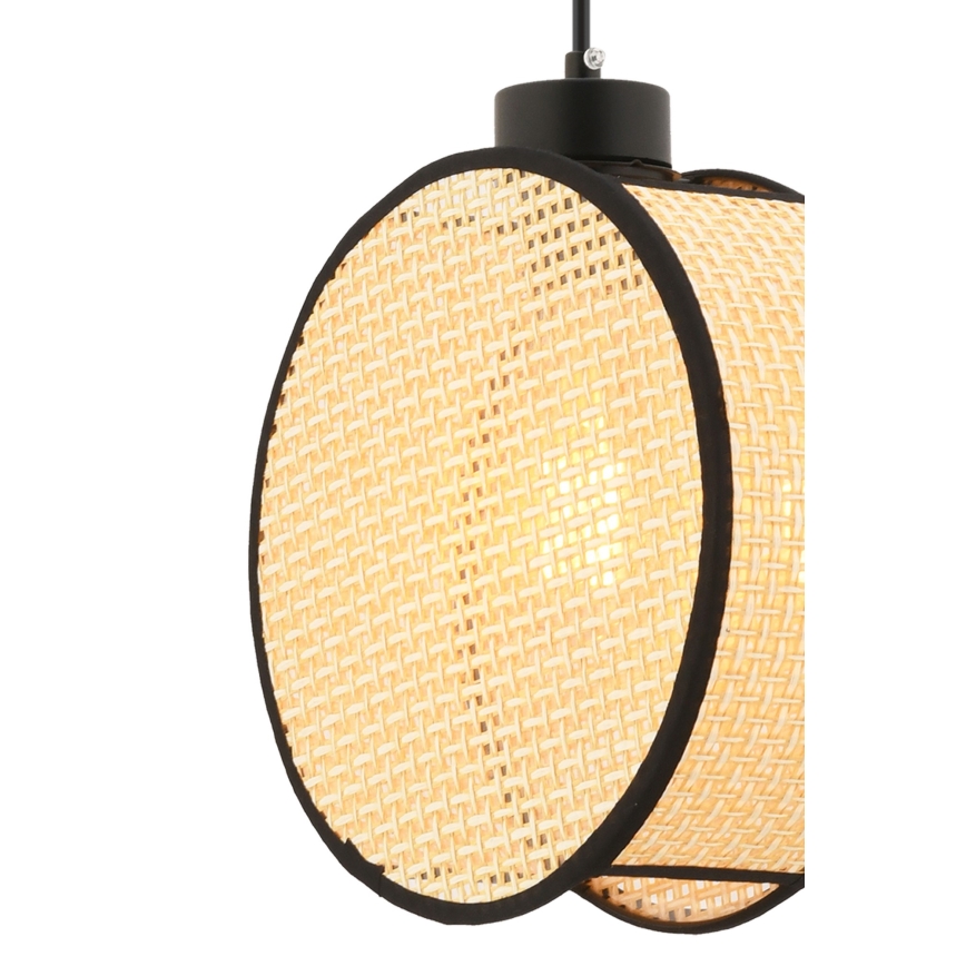 Lámpara colgante con cable DRUM 1xE27/60W/230V beige/negro