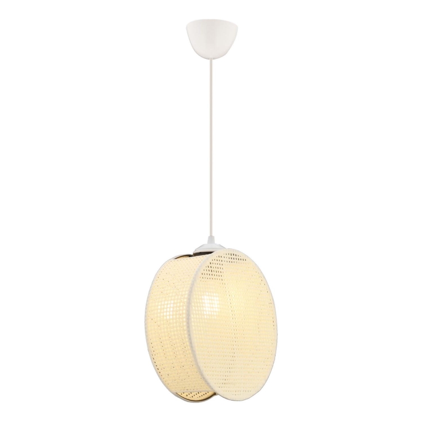 Lámpara colgante con cable DRUM 1xE27/60W/230V color crema