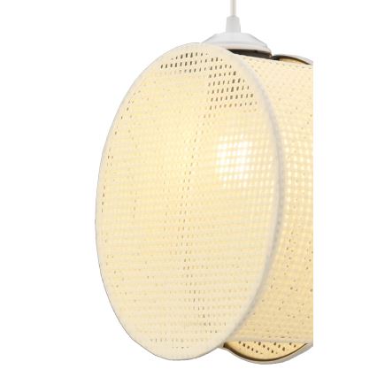 Lámpara colgante con cable DRUM 1xE27/60W/230V color crema