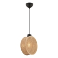 Lámpara colgante con cable DRUM 1xE27/60W/230V marrón