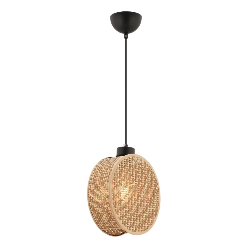 Lámpara colgante con cable DRUM 1xE27/60W/230V marrón