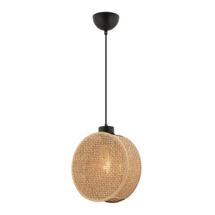 Lámpara colgante con cable DRUM 1xE27/60W/230V marrón