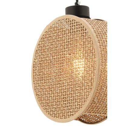 Lámpara colgante con cable DRUM 1xE27/60W/230V marrón