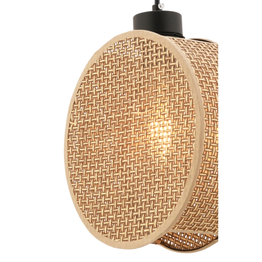 Lámpara colgante con cable DRUM 1xE27/60W/230V marrón