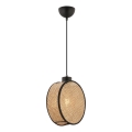Lámpara colgante con cable DRUM 1xE27/60W/230V marrón/negro