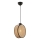 Lámpara colgante con cable DRUM 1xE27/60W/230V marrón/negro