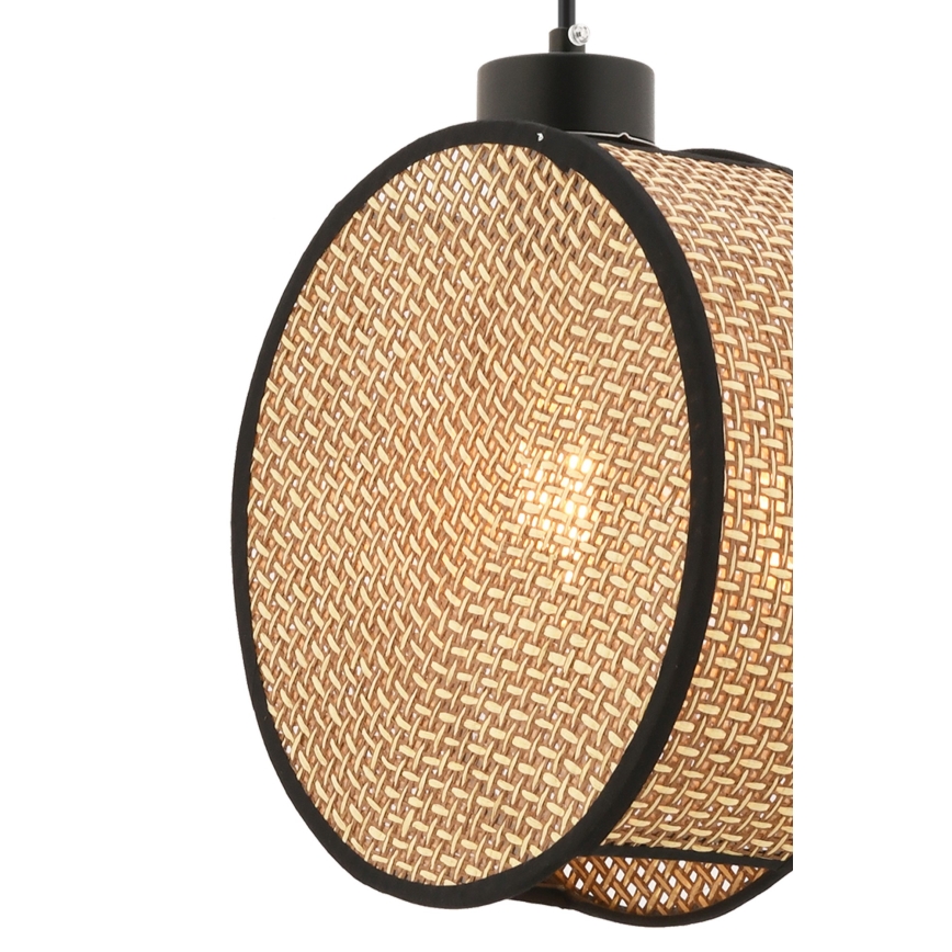 Lámpara colgante con cable DRUM 1xE27/60W/230V marrón/negro