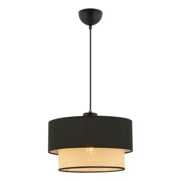 Lámpara colgante con cable ECHO 1xE27/60W/230V negro/beige