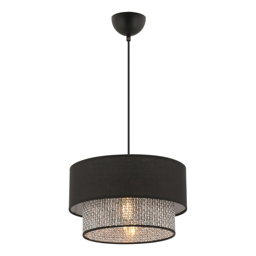 Lámpara colgante con cable ECHO 1xE27/60W/230V negro/gris