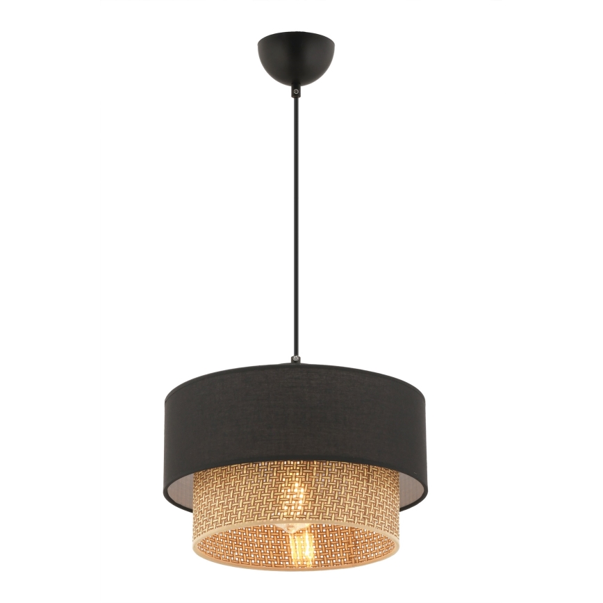 Lámpara colgante con cable ECHO 1xE27/60W/230V negro/marrón