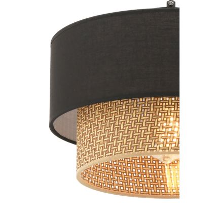 Lámpara colgante con cable ECHO 1xE27/60W/230V negro/marrón