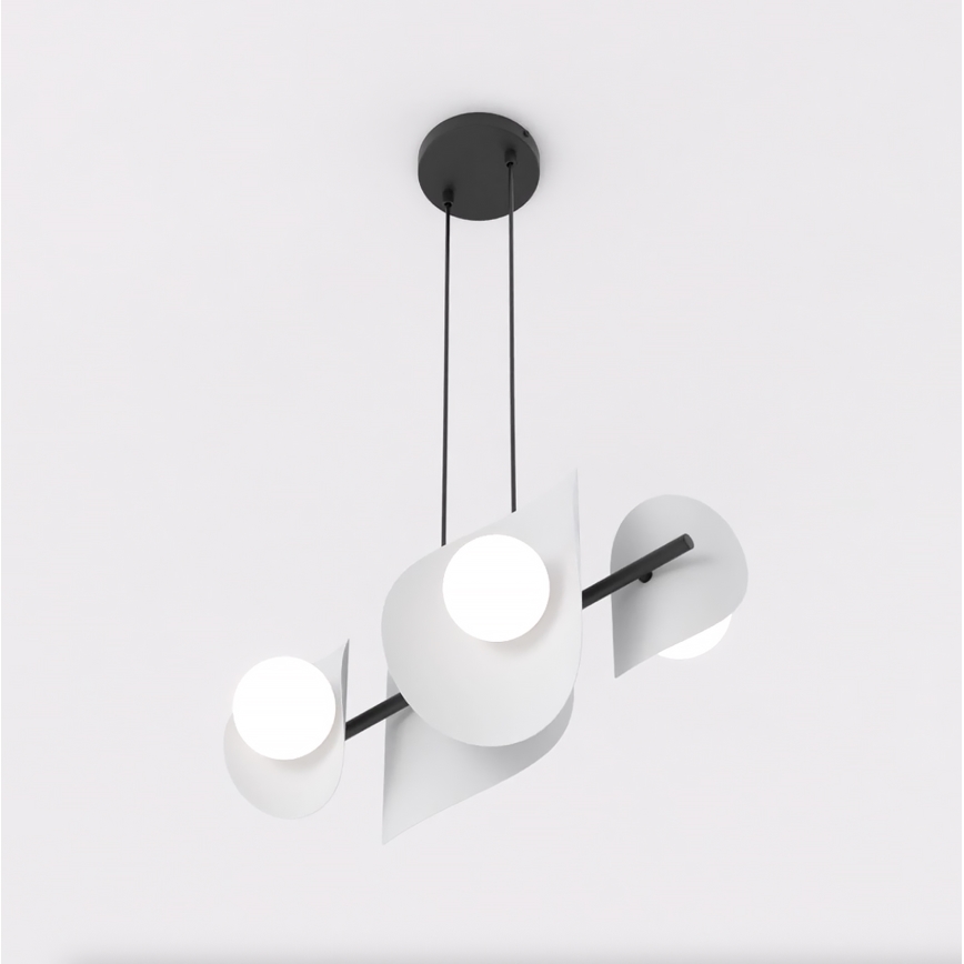 Lámpara colgante con cable ELEMENTI 4x G9/8W/230V, gris