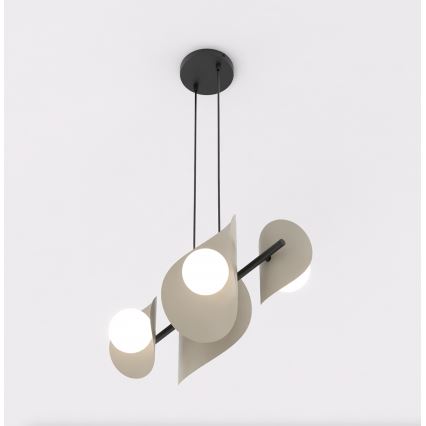 Lámpara colgante con cable ELEMENTI 4xG9/8W/230V beige