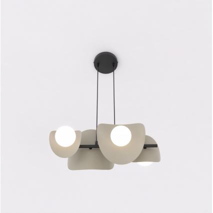 Lámpara colgante con cable ELEMENTI 4xG9/8W/230V beige