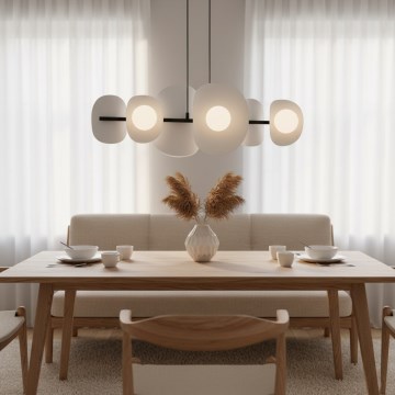 Lámpara colgante con cable ELEMENTI 6xG9/8W/230V gris