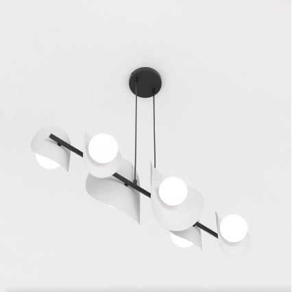 Lámpara colgante con cable ELEMENTI 6xG9/8W/230V gris