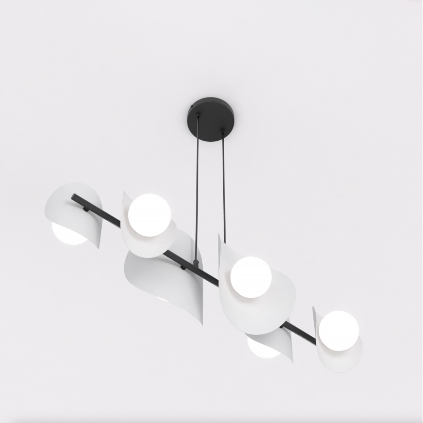 Lámpara colgante con cable ELEMENTI 6xG9/8W/230V gris