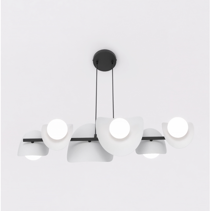 Lámpara colgante con cable ELEMENTI 6xG9/8W/230V gris