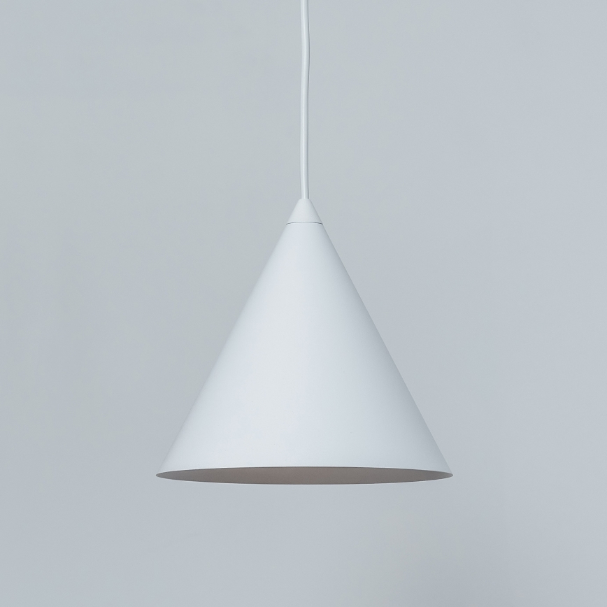 Lámpara colgante con cable ETNA 1xE27/15W/230V, diámetro 18,5 cm, blanca