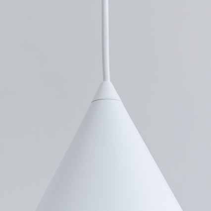 Lámpara colgante con cable ETNA 1xE27/15W/230V, diámetro 18,5 cm, blanca