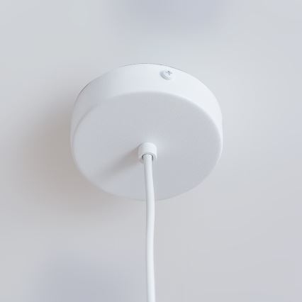Lámpara colgante con cable ETNA 1xE27/15W/230V, diámetro 18,5 cm, blanca
