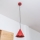 Lámpara colgante con cable ETNA 1xE27/15W/230V, diámetro 18,5 cm, roja