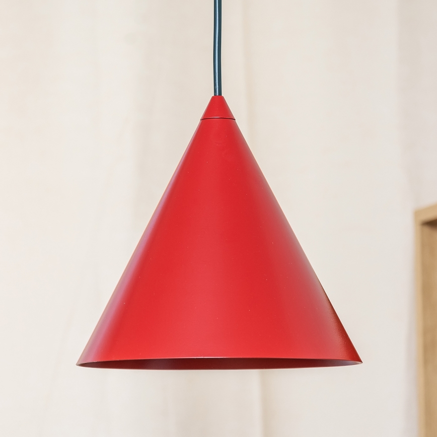 Lámpara colgante con cable ETNA 1xE27/15W/230V, diámetro 18,5 cm, roja