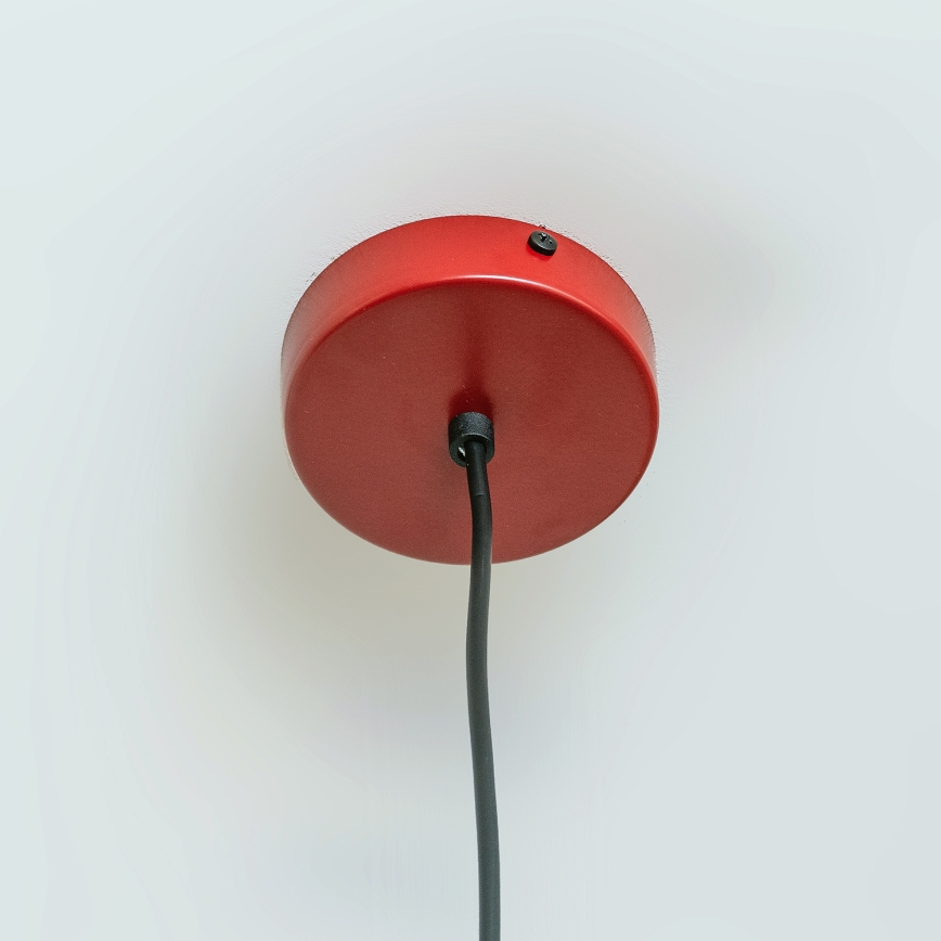 Lámpara colgante con cable ETNA 1xE27/15W/230V, diámetro 18,5 cm, roja