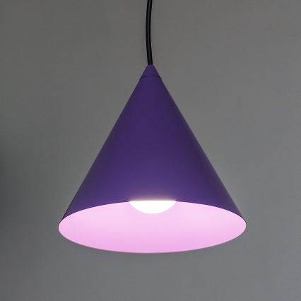 Lámpara colgante con cable ETNA 1xE27/15W/230V Ø 18,5 cm morada