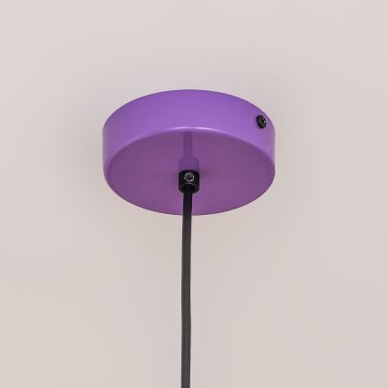 Lámpara colgante con cable ETNA 1xE27/15W/230V Ø 18,5 cm morada