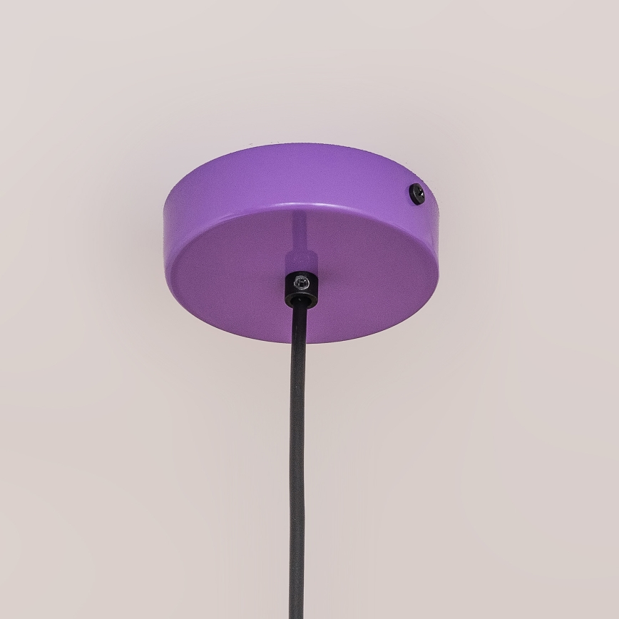 Lámpara colgante con cable ETNA 1xE27/15W/230V Ø 18,5 cm morada