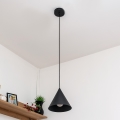 Lámpara colgante con cable ETNA 1xE27/15W/230V Ø 18,5 cm negra