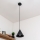 Lámpara colgante con cable ETNA 1xE27/15W/230V Ø 18,5 cm negra