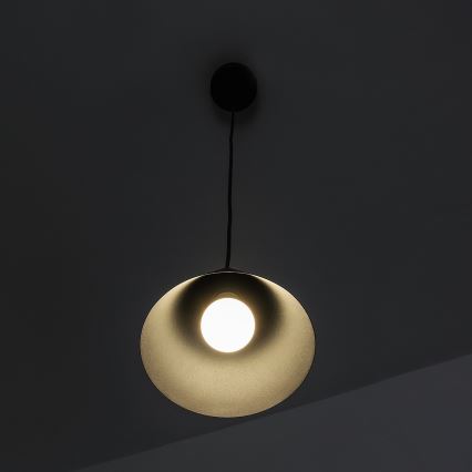 Lámpara colgante con cable ETNA 1xE27/15W/230V Ø 18,5 cm negra