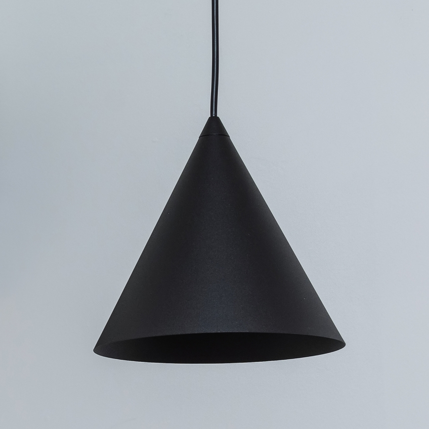 Lámpara colgante con cable ETNA 1xE27/15W/230V Ø 18,5 cm negra