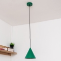 Lámpara colgante con cable ETNA 1xE27/15W/230V Ø 18,5 cm verde