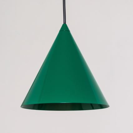 Lámpara colgante con cable ETNA 1xE27/15W/230V Ø 18,5 cm verde