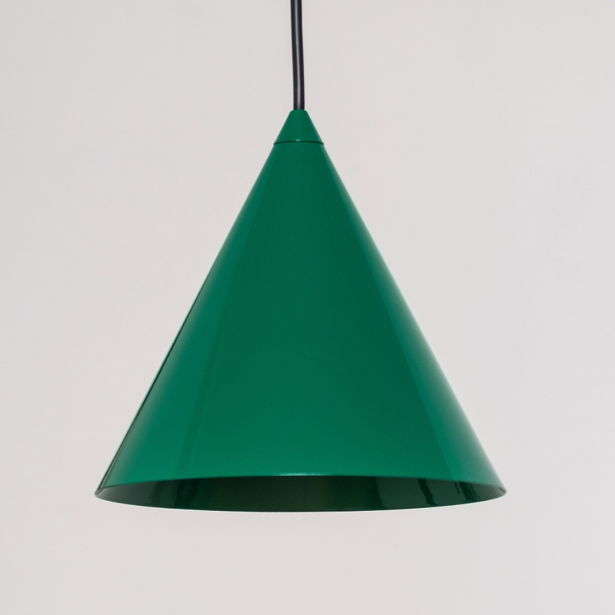 Lámpara colgante con cable ETNA 1xE27/15W/230V Ø 18,5 cm verde