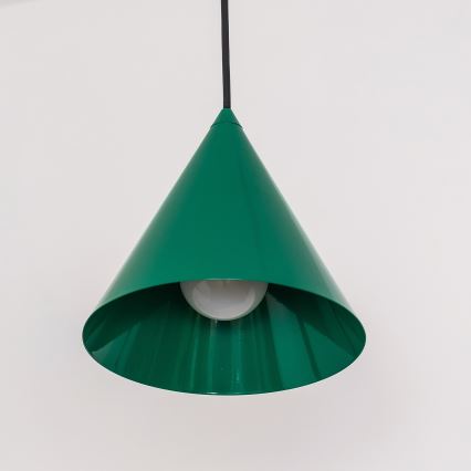 Lámpara colgante con cable ETNA 1xE27/15W/230V Ø 18,5 cm verde