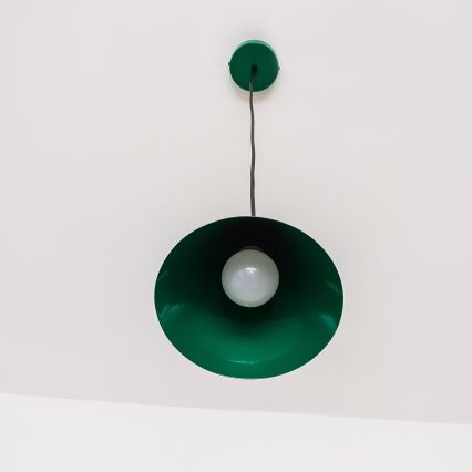 Lámpara colgante con cable ETNA 1xE27/15W/230V Ø 18,5 cm verde