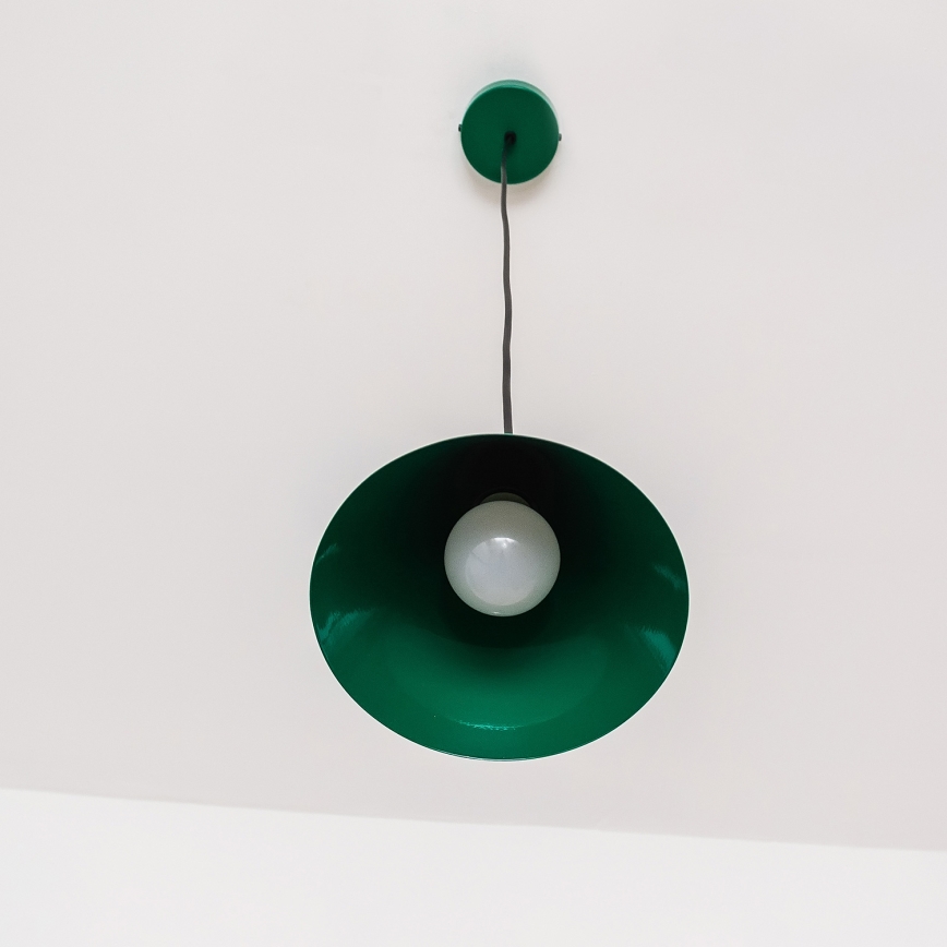 Lámpara colgante con cable ETNA 1xE27/15W/230V Ø 18,5 cm verde