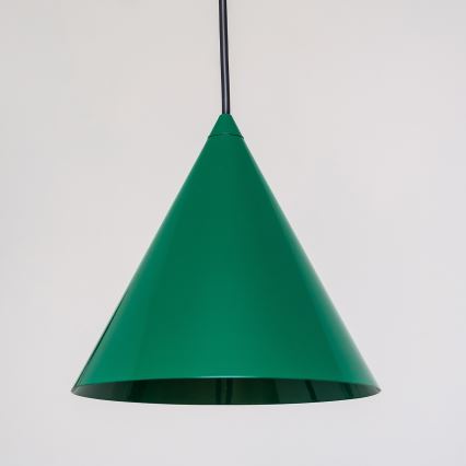 Lámpara colgante con cable ETNA 1xE27/15W/230V Ø 18,5 cm verde