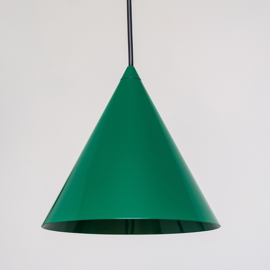 Lámpara colgante con cable ETNA 1xE27/15W/230V Ø 18,5 cm verde