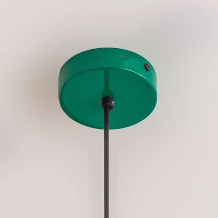 Lámpara colgante con cable ETNA 1xE27/15W/230V Ø 18,5 cm verde