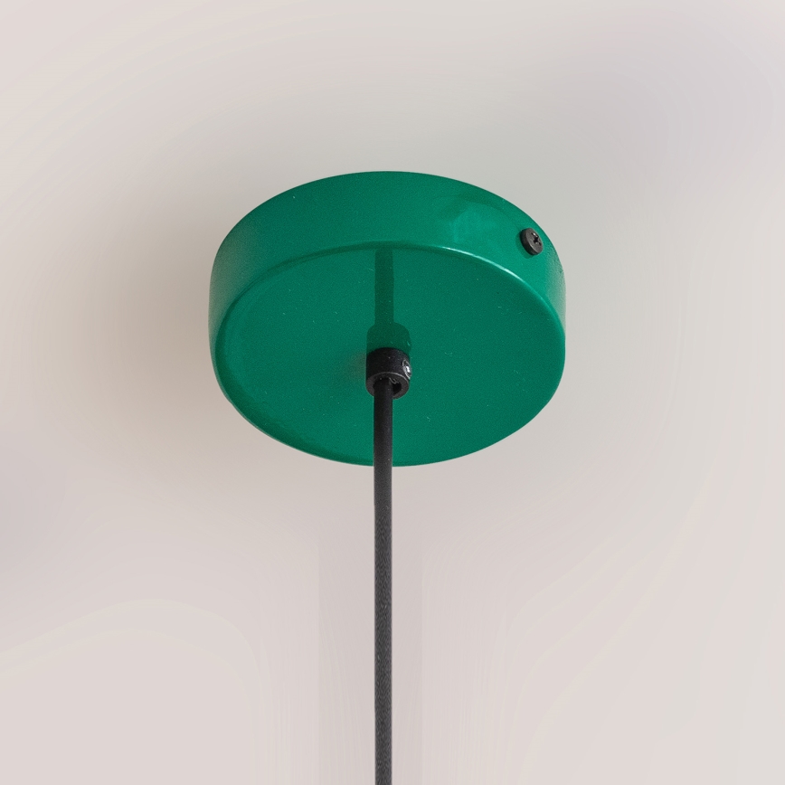 Lámpara colgante con cable ETNA 1xE27/15W/230V Ø 18,5 cm verde
