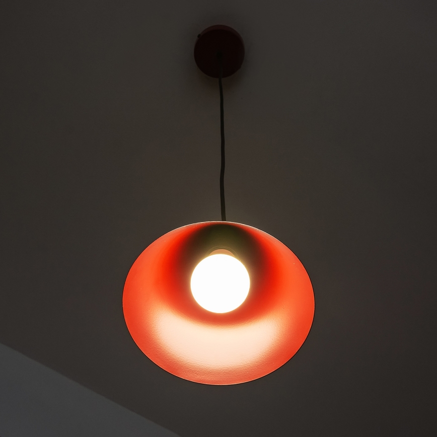 Lámpara colgante con cable ETNA II 1xE27/15W/230V, diámetro 18,5 cm, roja