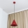 Lámpara colgante con cable ETNA II 1xE27/15W/230V, diámetro 25 cm, roja