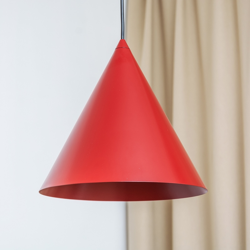 Lámpara colgante con cable ETNA II 1xE27/15W/230V, diámetro 25 cm, roja